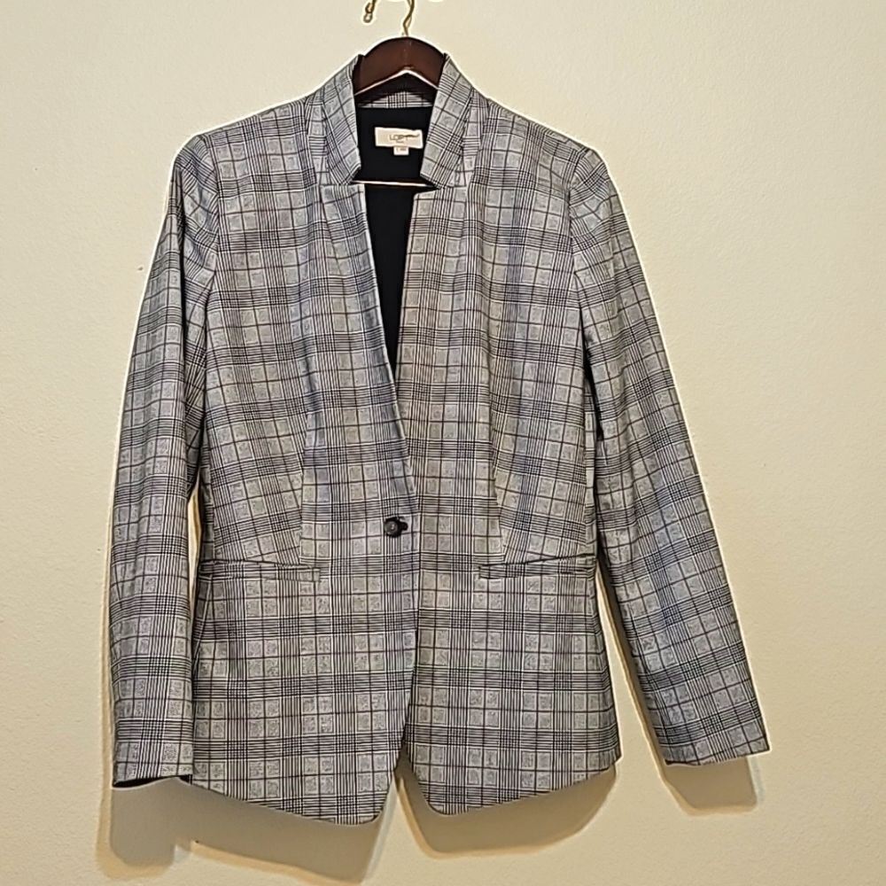 LOFT Plaid Blazer size 8
